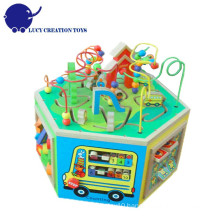Educational Multi-function 6 in 1 Large Wooden Super Baby Activity Center